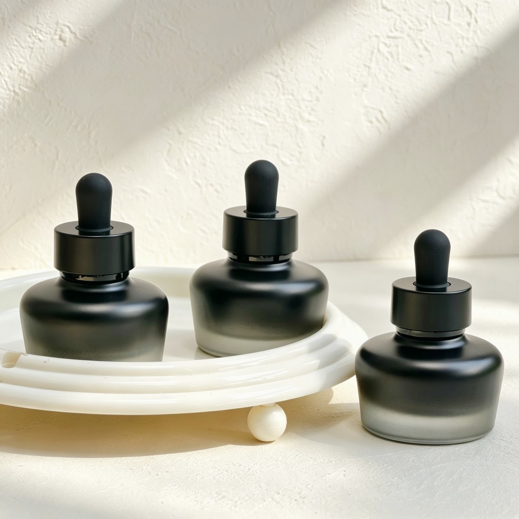 Luxury Skincare Packaging - Botol Tetes Kaca Buram 30ml, Warna
