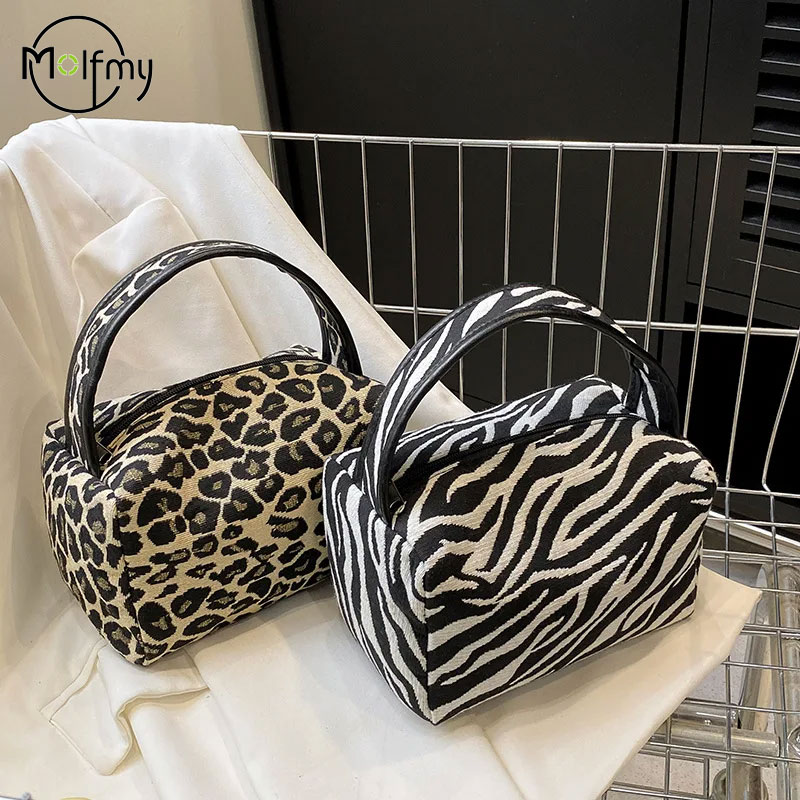 Luxury Skincare Makeup - Tas Makeup macan tutul, kantung kanvas