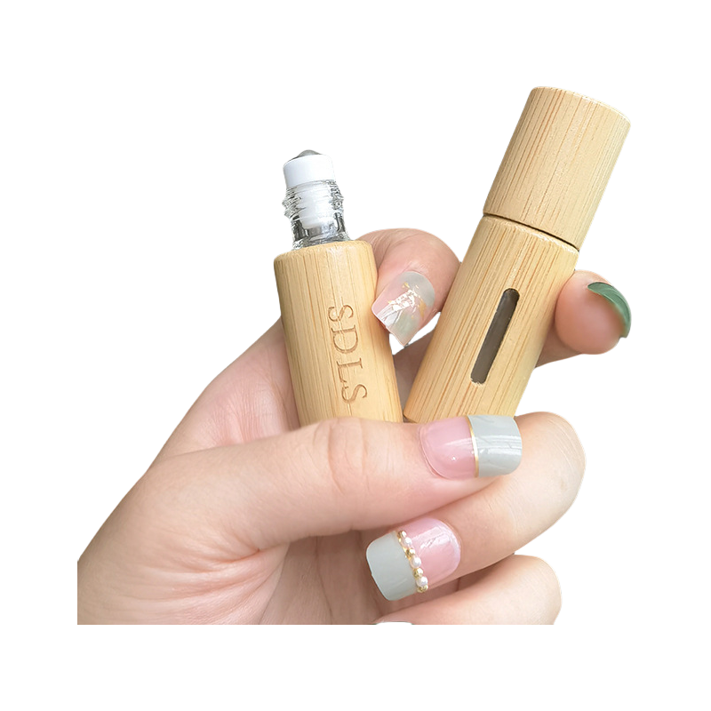 Luxury Skincare Packaging - 50 Buah Botol Rol Bambu Minyak