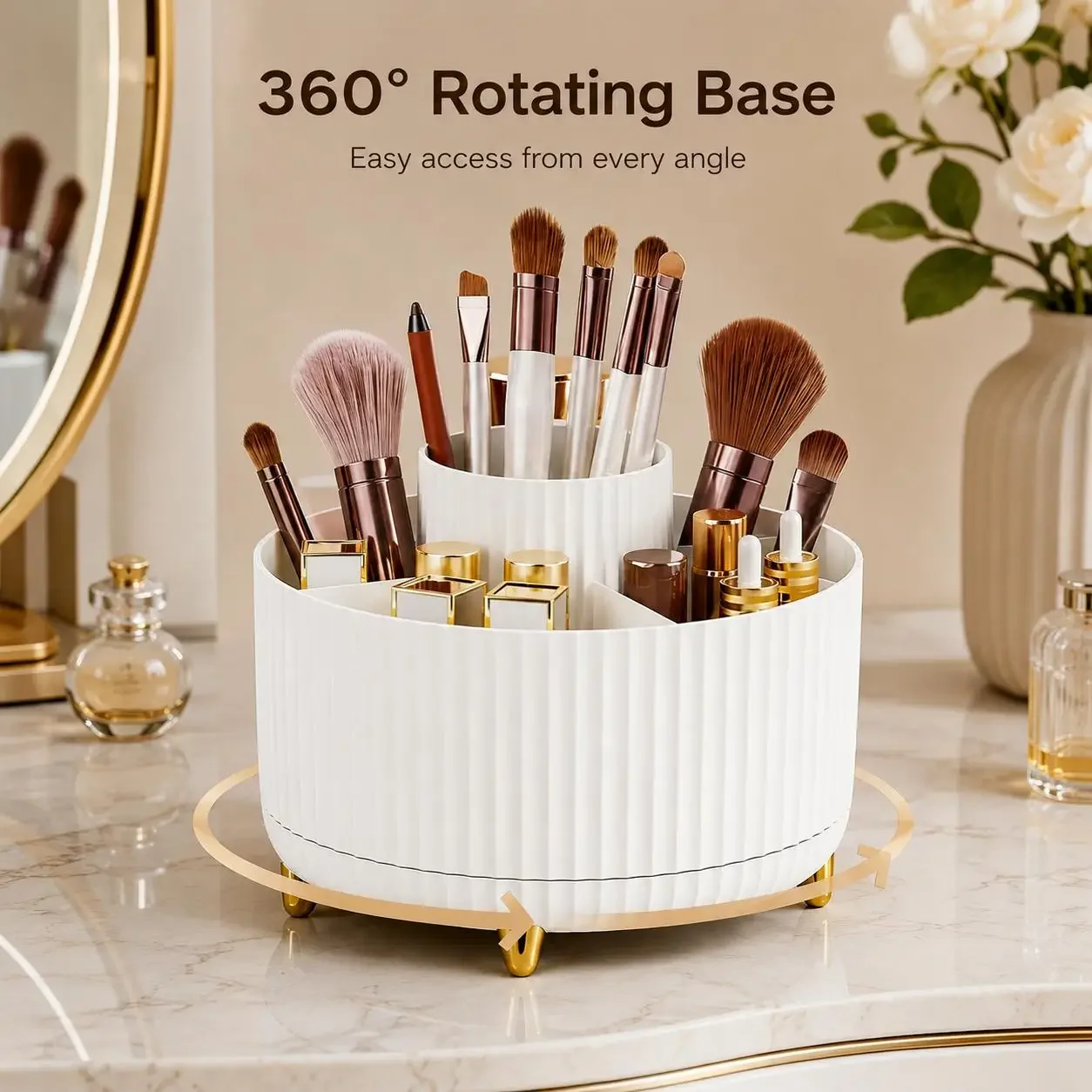 Organizer Makeup Putar 360 Der - Luxury Skincare Makeup ulasan dan harga