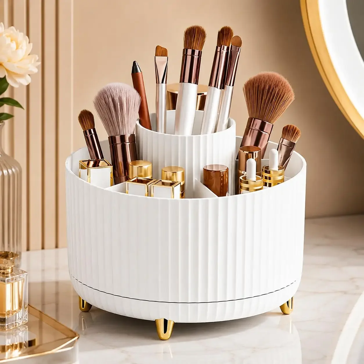 Organizer Makeup Putar 360 Der - Luxury Skincare Makeup ulasan dan harga